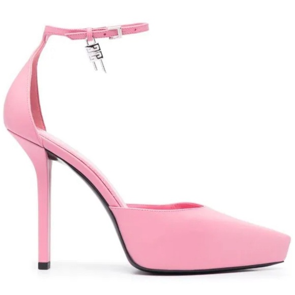 Givenchy G-Lock Platform Pumps in Leather Pink Sz. 40 EU (9.5 US, 7 UK) NEW - Picture 1 of 8